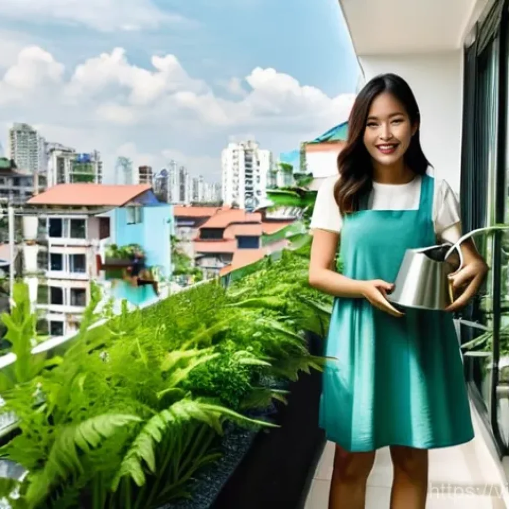 에코 프렌들리 주택의 시장 변화 - **Urban Green Balcony Oasis in Vietnam:**
"A vibrant and lush vertical garden transforming a mod...