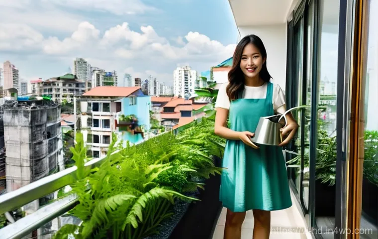 에코 프렌들리 주택의 시장 변화 - **Urban Green Balcony Oasis in Vietnam:**
"A vibrant and lush vertical garden transforming a mod...