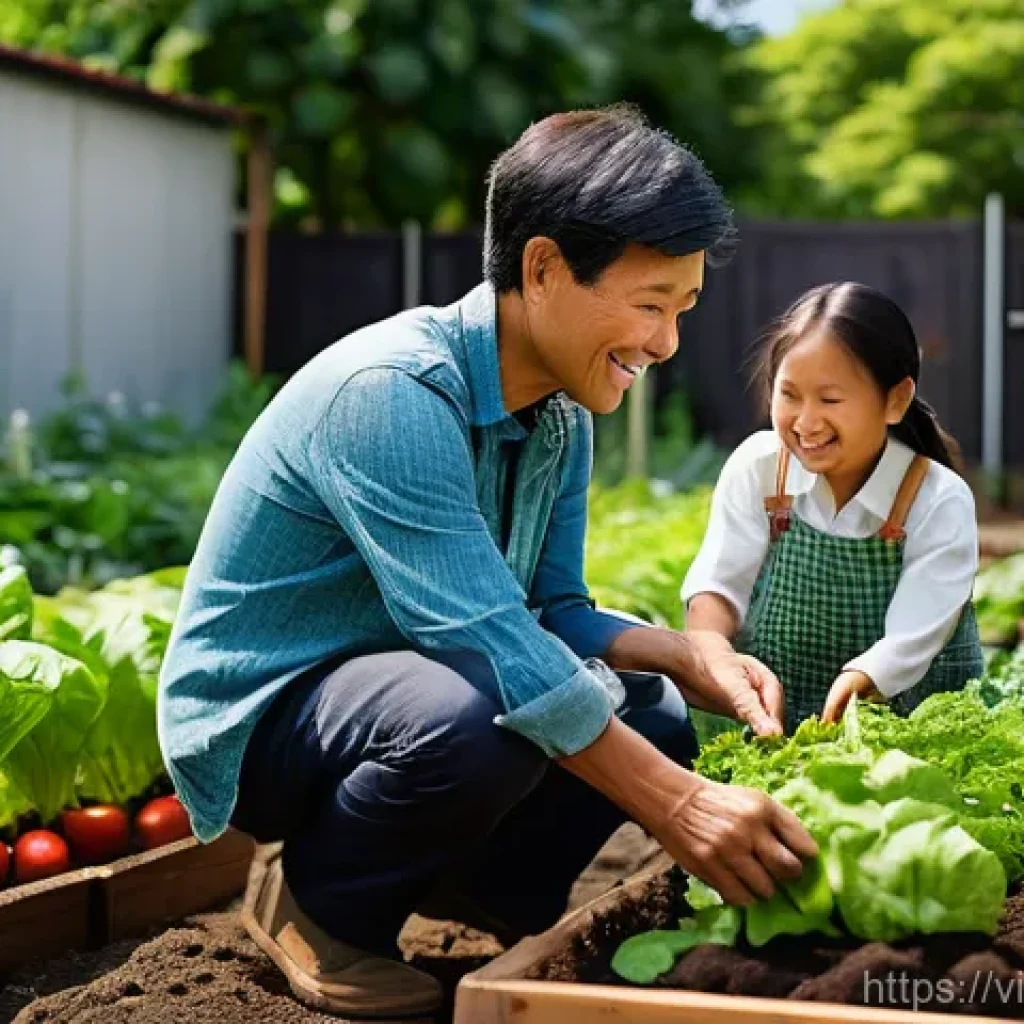 친환경 주택을 위한 커뮤니티 프로젝트 - **Prompt 1: A Vibrant Community Garden Scene**
"A sunny afternoon in a thriving eco-community ga...