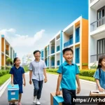 Home 20 주거 전환기의 사례 분석 - A modern Vietnamese young family happily moving into a new suburban apartment in a satellite city ne...