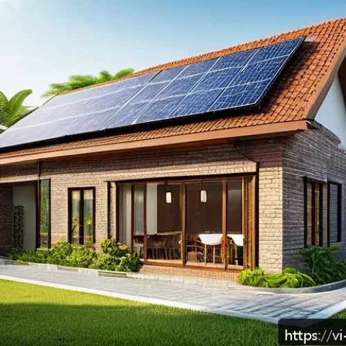 Home 31 친환경적인 주택의 디자인 트렌드 - A modern Vietnamese eco-friendly house exterior featuring non-fired bricks with a textured, earth-to...